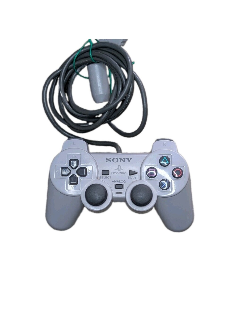 Sony PlayStation PS1 PS2 Dual Shock Controller Grey SCPH-1200 OEM Tested Working